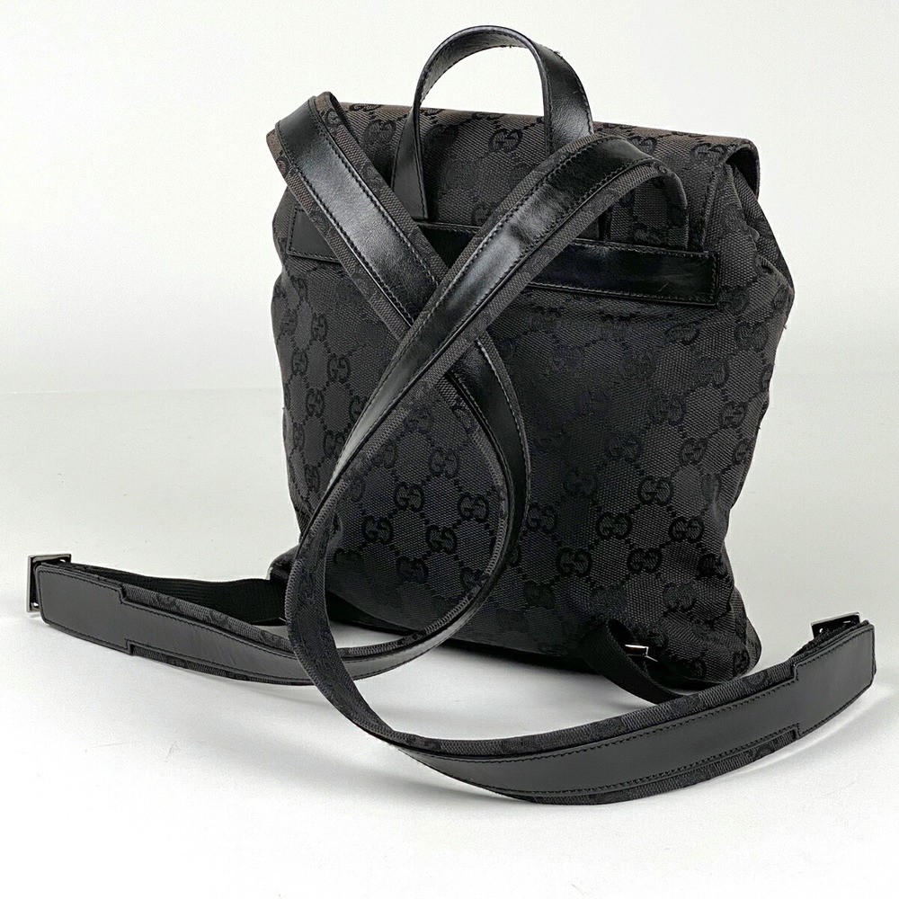 Gucci GG patterned backpack bag GG canvas brown black - Picture 2 of 7
